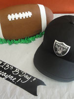 Oakland Raiders Themed Birthday Cake